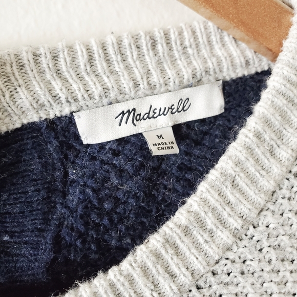 Madewell Colorblock Backroad Button Back Sweater - Picture 4 of 7